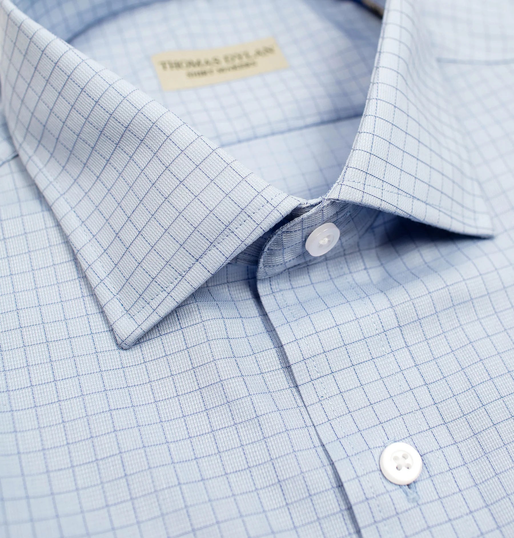 windowpane dress shirt The Elias Light Navy M / Light Navy Windowpane Chateau Windowpane Dress Shirt in